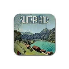 Lake Lungern - Switzerland Rubber Square Coaster (4 Pack) by ConteMonfrey