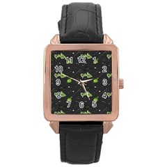 Halloween - The Witch Is Back   Rose Gold Leather Watch  by ConteMonfrey