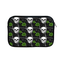 Green Roses And Skull - Romantic Halloween   Apple Ipad Mini Zipper Cases by ConteMonfrey