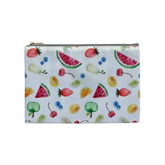 Fruit Summer Vitamin Watercolor Cosmetic Bag (medium) by Wegoenart