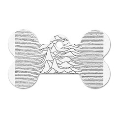 Joy Division Unknown Pleasures Dog Tag Bone (two Sides) by Jancukart