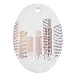 Buildings, Building City Building Condominium Skyscraper Ornament (Oval) Front