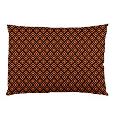 Halloween Palette Plaids Orange, Black Geometric  Pillow Case (two Sides) by ConteMonfrey