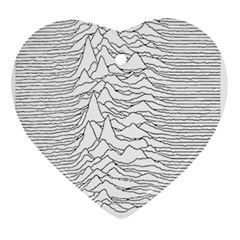 Joy Division Unknown Pleasures Heart Ornament (two Sides) by Jancukart