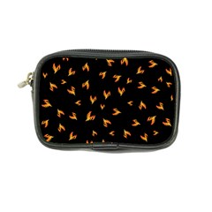 Pattern Flame Black Background Coin Purse