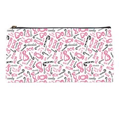 Candy Pink Black-cute Sweat Pencil Case by Ravend
