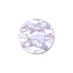 Purple Japanese Pattern Texture Violet Textile Golf Ball Marker (10 Pack) by danenraven