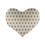 Stars-3 Standard 16  Premium Flano Heart Shape Cushions Back