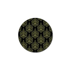 Black And Green Ornament Damask Vintage Golf Ball Marker (4 Pack) by ConteMonfrey