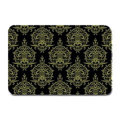 Black And Green Ornament Damask Vintage Plate Mats by ConteMonfrey