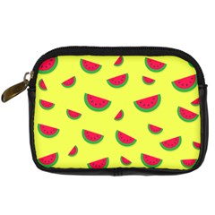 Watermelon Pattern Wallpaper Digital Camera Leather Case by Wegoenart