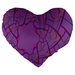 Abstract-1 Large 19  Premium Heart Shape Cushions by nateshop