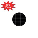 Box Black 1  Mini Buttons (100 pack) 
