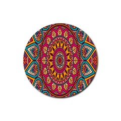 Buddhist Mandala Rubber Coaster (round) by nateshop