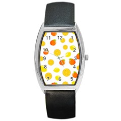 Fruits,orange Barrel Style Metal Watch by nateshop