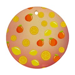 Fruits-gradient,orange Ornament (round) by nateshop