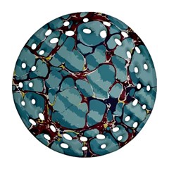 Marble Rock Pattern Texture Antique Round Filigree Ornament (two Sides) by Wegoenart