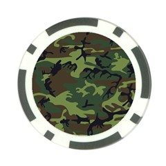 Green Brown Camouflage Poker Chip Card Guard (10 Pack) by nateshop