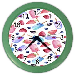 Ice Cream,strobery Color Wall Clock by nateshop