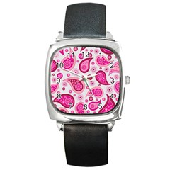 Paisley Square Metal Watch by nateshop