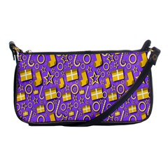 Pattern-purple-cloth Papper Pattern Shoulder Clutch Bag by nateshop