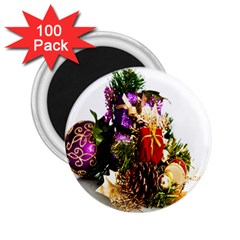 Christmas Decorations 2 25  Magnets (100 Pack)  by artworkshop