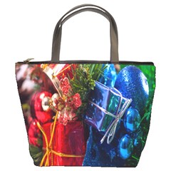Christmas Ornaments Bucket Bag by artworkshop