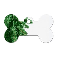 Green Christmas Tree Border Dog Tag Bone (two Sides) by artworkshop
