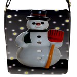 Snowman Flap Closure Messenger Bag (S)