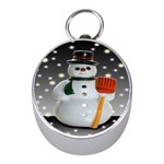 Snowman Mini Silver Compasses