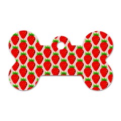 Strawberries Dog Tag Bone (two Sides) by nateshop