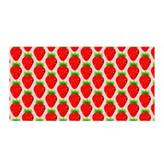 Strawberries Satin Wrap 35  X 70  by nateshop