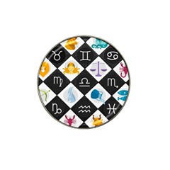 Zodiac Astrology Horoscope Pattern Hat Clip Ball Marker (10 Pack) by Wegoenart