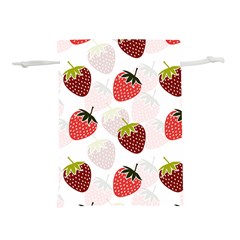 Strawberry Fruit Pattern Background Lightweight Drawstring Pouch (m) by Wegoenart