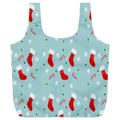 Christmas-pattern -christmas-stockings Full Print Recycle Bag (xl) by nateshop