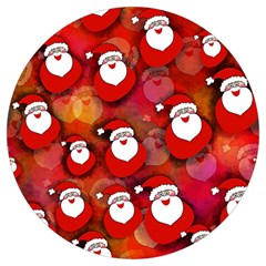 Seamless-santa Claus Round Trivet by nateshop