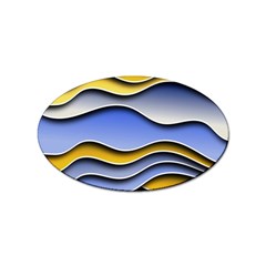 Background Abstract Wave Colorful Sticker Oval (10 Pack)