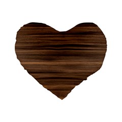 Texture-wooddack Standard 16  Premium Flano Heart Shape Cushions by nateshop