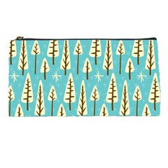 Vector-white-cartoon-trees-pattern Pencil Case by nateshop
