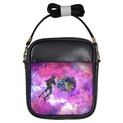 Astronaut Earth Space Planet Fantasy Girls Sling Bag by Ravend