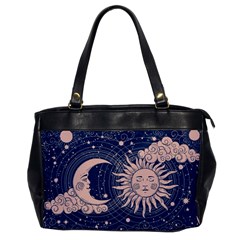 Crescent Moon And Sun Oversize Office Handbag (one Side) by flowerland