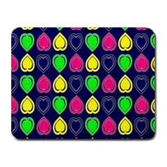 Blue Colorful Hearts Small Mousepad by ConteMonfrey