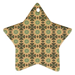 Abstract Green Caramels Star Ornament (two Sides) by ConteMonfrey
