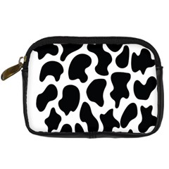 Cow Black And White Spots Digital Camera Leather Case by ConteMonfrey