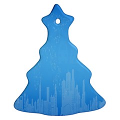 City Christmas Tree Ornament (two Sides) by nateshop
