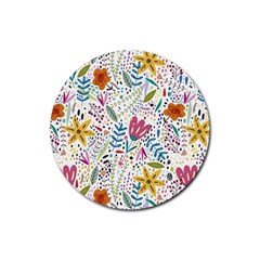 Flowers Rubber Coaster (round) by nateshop