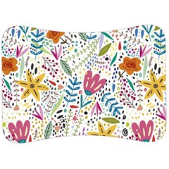 Flowers Velour Seat Head Rest Cushion by nateshop