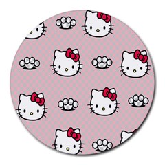 Hello Kitty Round Mousepad by nateshop