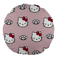 Hello Kitty Large 18  Premium Round Cushions by nateshop