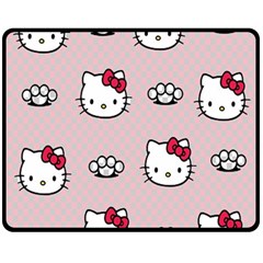 Hello Kitty Double Sided Fleece Blanket (medium)  by nateshop
